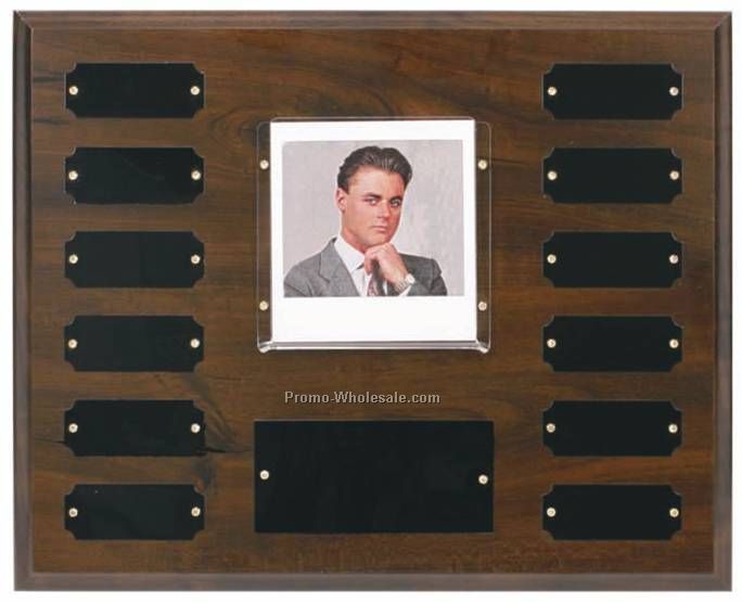 10-1/2" X 13" Cherry Finish Perpetual Photo Plaque