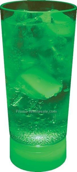 10 Oz. Green Light Up Cup W/ White Or Blue Base