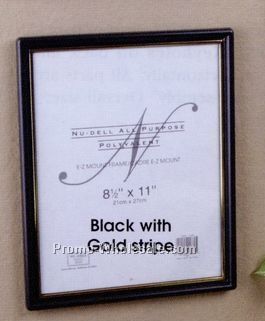 11"x14" Ez Mount Document Frames W/ Plastic Face (Charcoal Gray)