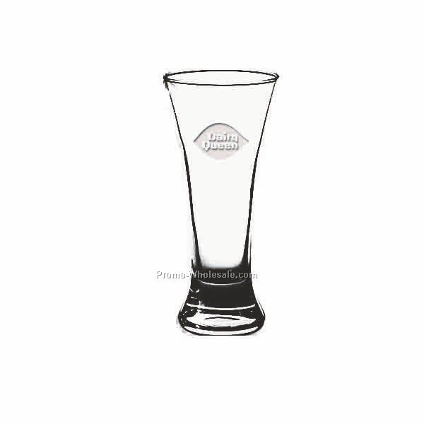 12 Oz. Crystal Pilsner Beer Glass W/ Curved Sides (Deep Etch)
