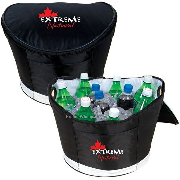 13" Dia. X 10" Cooler Tub With Zippered Lid (Not Imprinted)