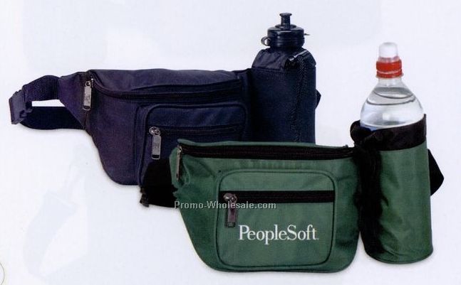 14-1/2"x6-1/4"x2" Fanny Pack W / Water Bottle Holder