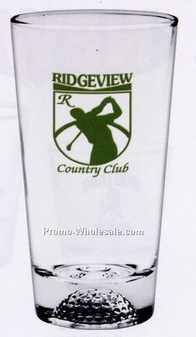 16 Oz. Golf Ball Sport Bottom Pint Glass