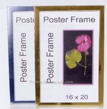 16"x20" Polymer Poster Frame W/ Bright Silver Glossy Metallic Finish