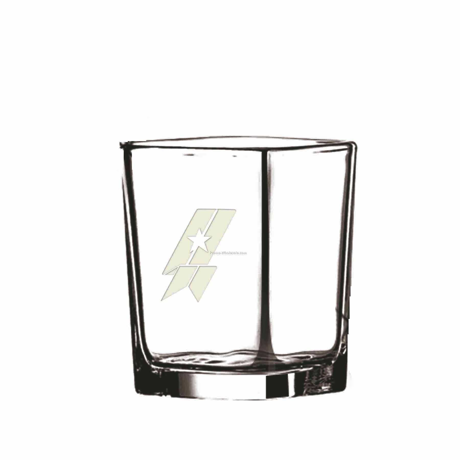 2-1/2 Oz. Short Optical Crystal Shooter Glass (Deep Etch)