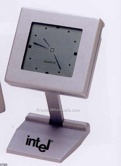2-1/8"x2-1/4" Large Lca Alarm Clock With Foldable Stand