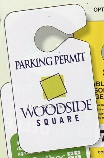 2-3/4"x4-3/4" 4-color Process White Gloss Plastic Parking Tag
