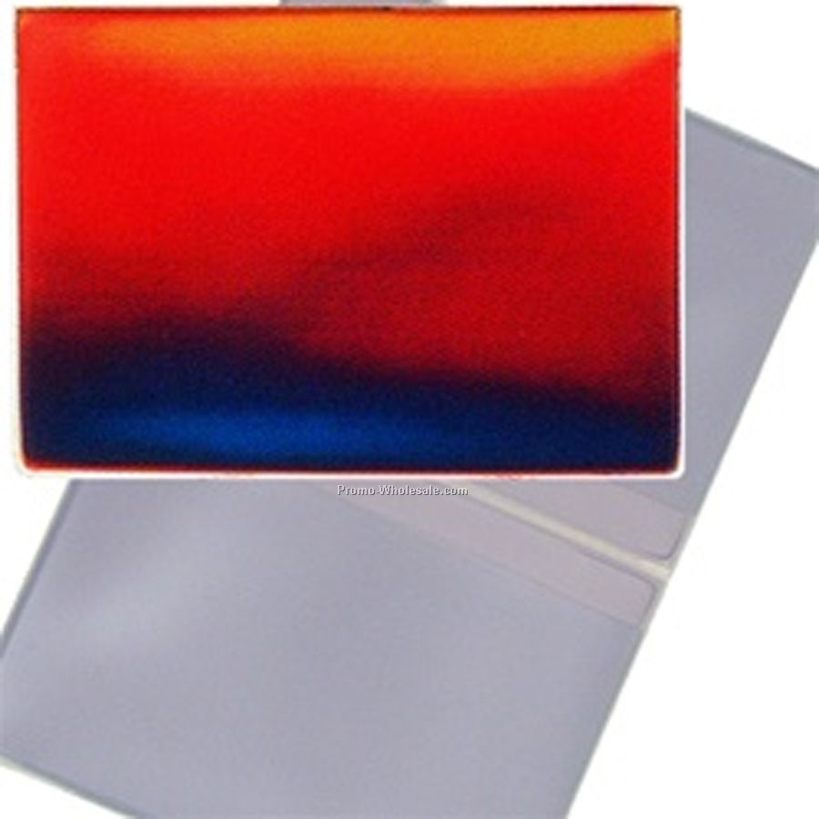 2-5/8"x4" 3d Lenticular Business Card Holder - Stock / Red Yellow Black
