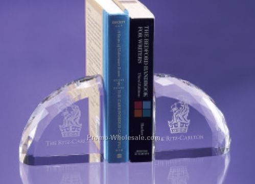 2"x4"x4" Crystal Faceted Book Ends
