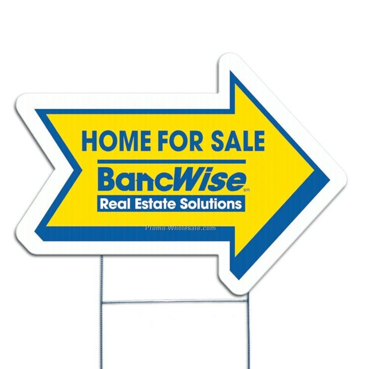 24"x17-1/2" Arrow Die Cut Yard Sign