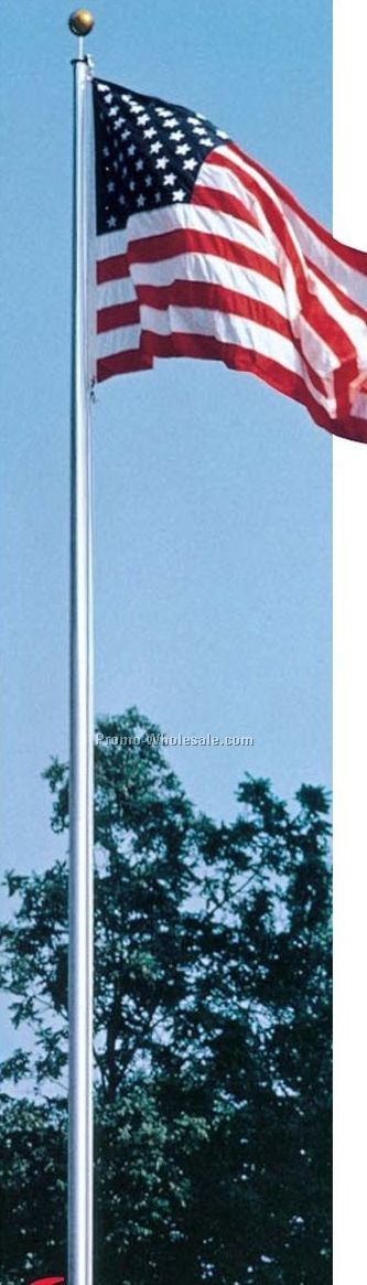25' Large Cone-tapered Outdoor Aluminum Flagpole (Style Ad-25)