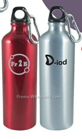 25 Oz. Denali Aluminum Sports Bottle With Carabiner