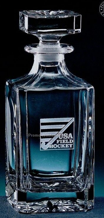 26-1/2 Oz. Full Lead Crystal Starburst Decanter (Deep Etch)