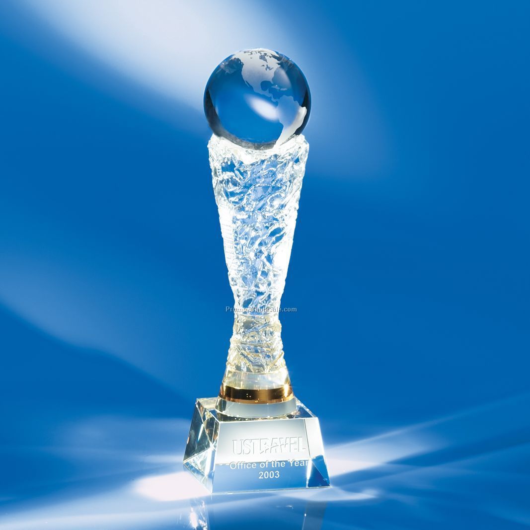 3-1/4"x11-1/2"x3-1/4" Contemporary Vase W/Globe Award