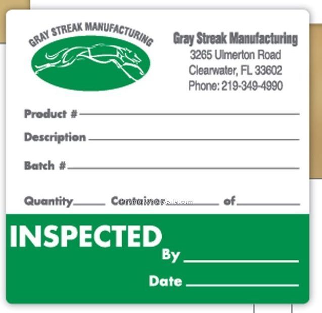 3-3/8"x6" Fasturn Rectangle Label