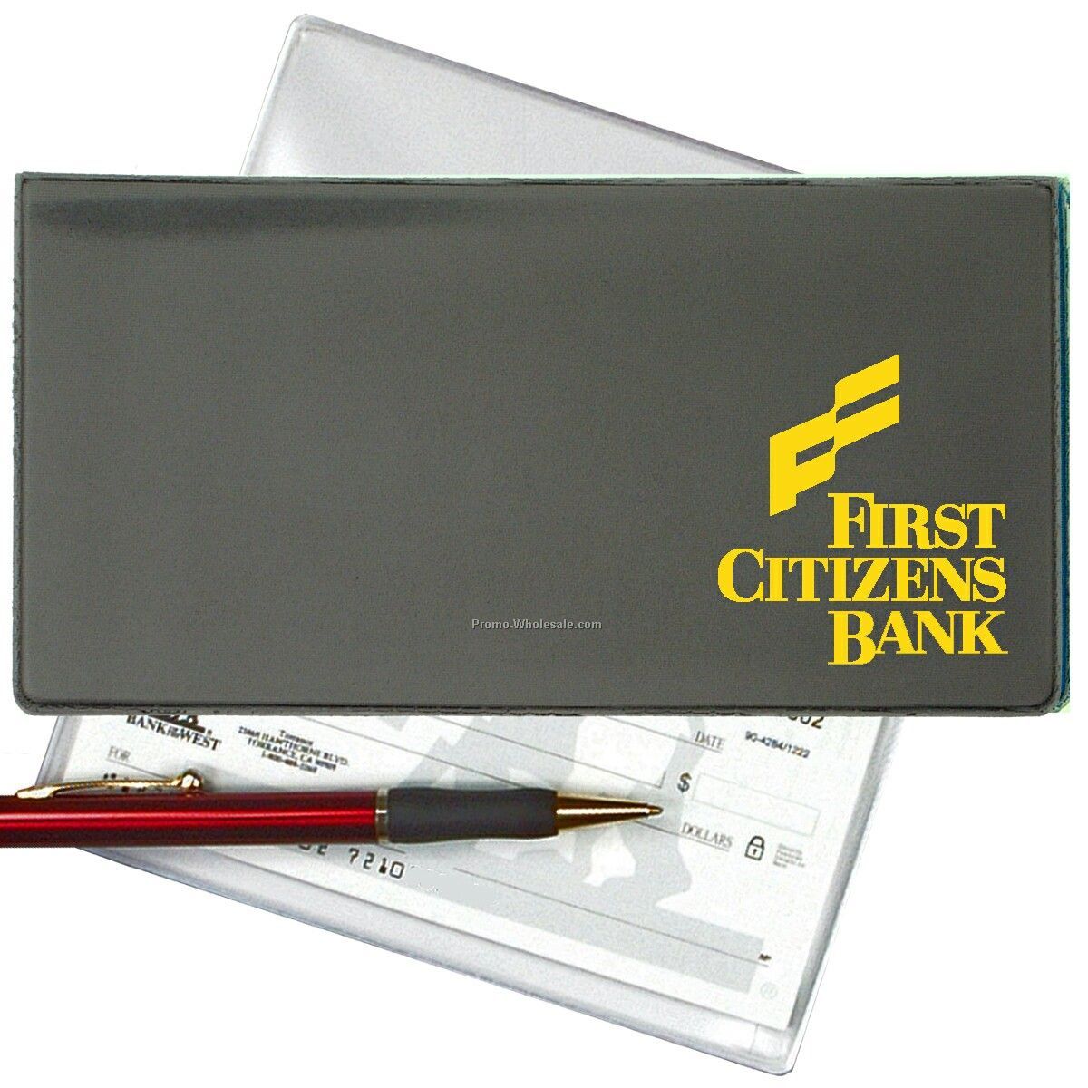 3-3/8"x6-3/8" 3d Lenticular Checkbook Cover - Stock / Black White Gray