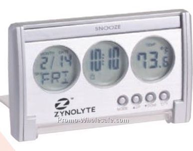 3-7/8"x2-1/2"x1/2" Compact Lcd Travel Alarm Clock