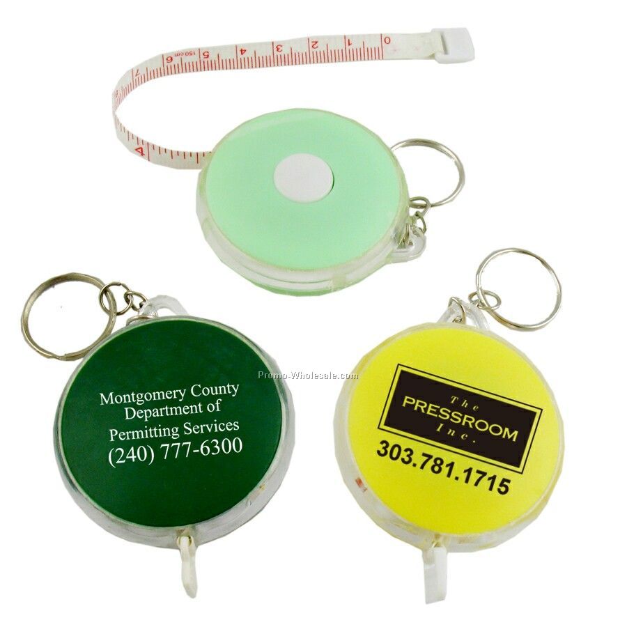 3' Round Tape Measure W/Key Chain