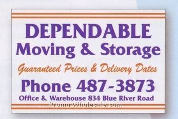 3"x4-1/2" Rectangle Truck Sign & Equipment Decal (Double Line Border)