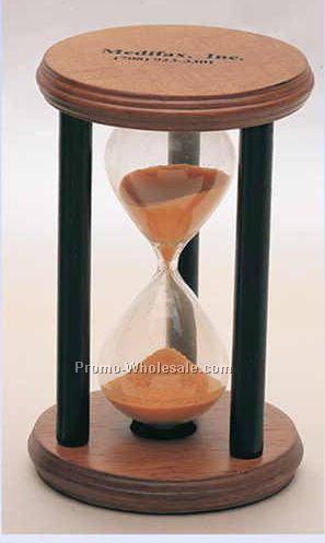 3"x4-3/4" 3-minute Wooden Sand Timer (Screened)