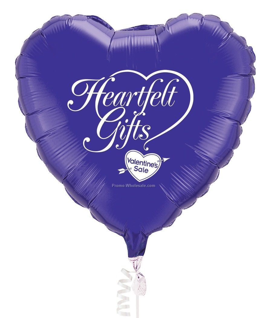 36" Heart Microfoil Balloons - (1 Color Imprint)