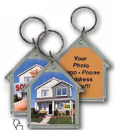 3d Lenticular Acrylic Key Chain - Stock 2"x3" - House