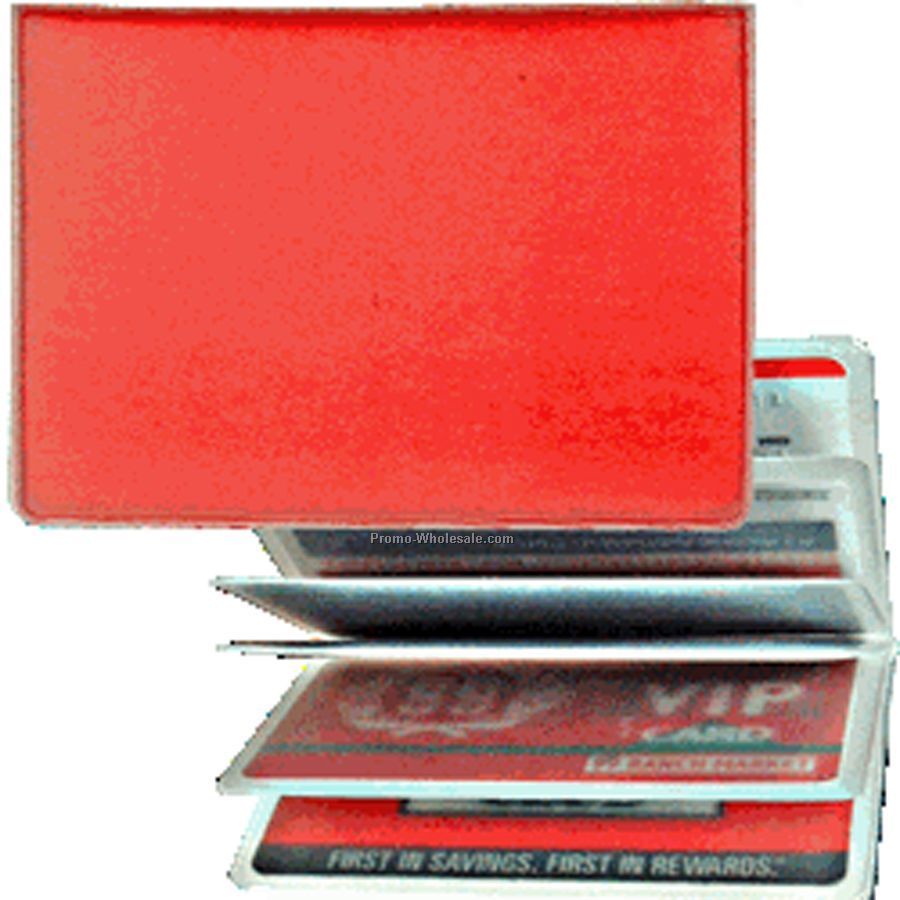 3d Lenticular Id / Credit Card Holder - Stock / Red White