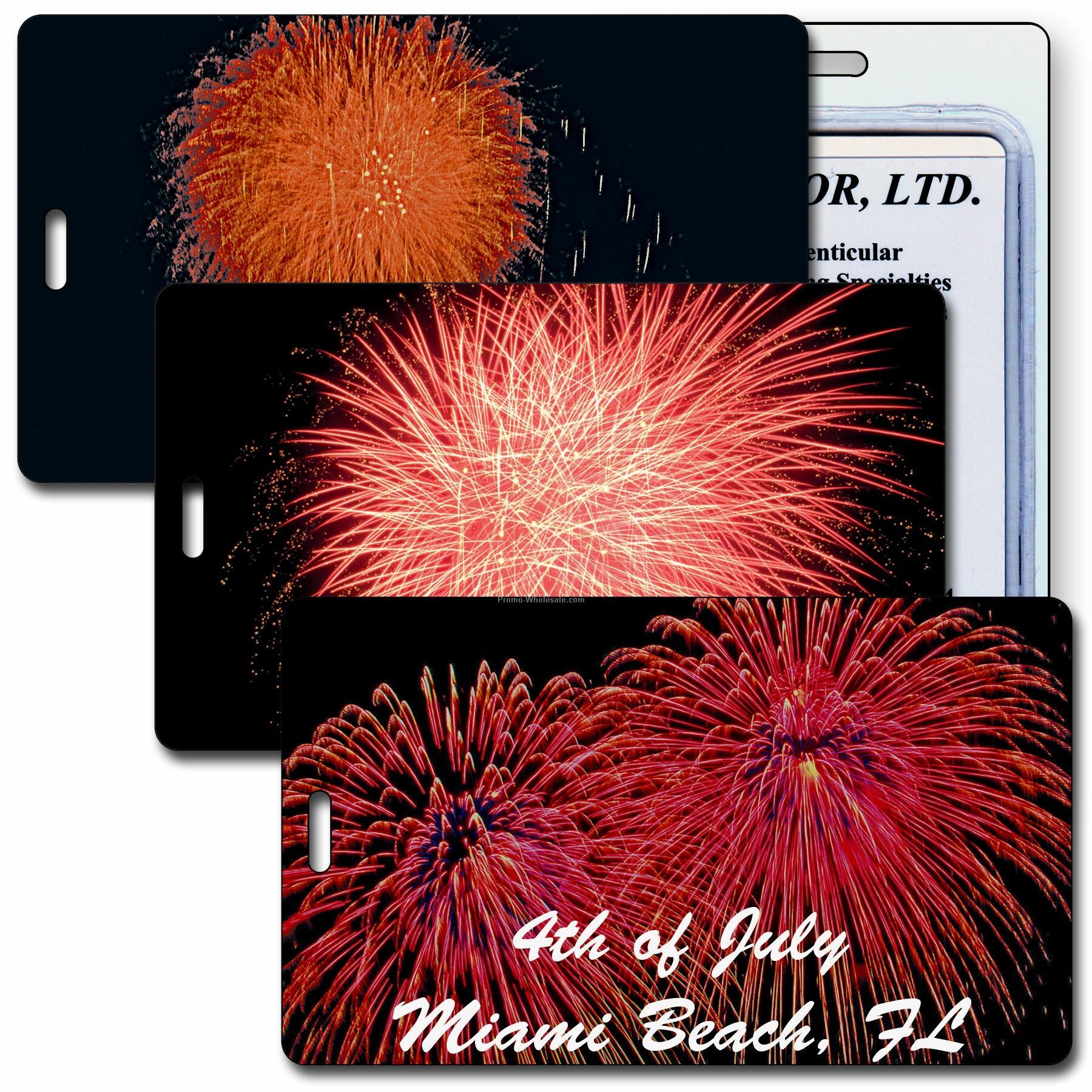 3d Lenticular Luggage Tag - Full Custom Designed