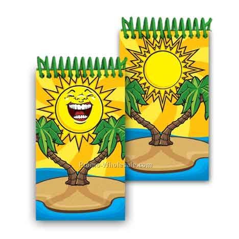 3d Lenticular Mini Notebook; Stock; Animated Sunshine; Blanks