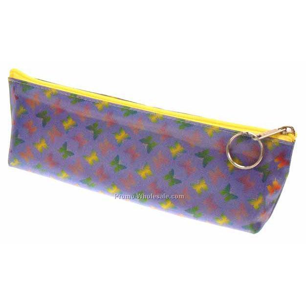 3d Lenticular Pencil Case - Sobre - Stock / Purple With Butterflies