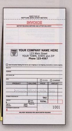 4-1/8"x7" 3 Part Fuel Meter Ticket Form W/ Carbons