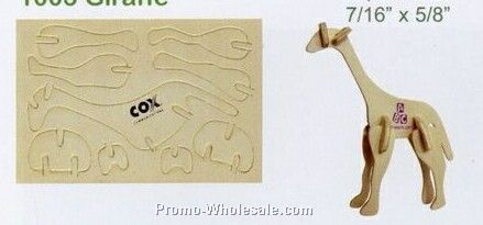 4-5/8"x3"x1/8" Giraffe Mini-logo Puzzle