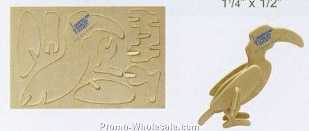 4-5/8"x3"x1/8" Toucan Mini-logo Puzzle