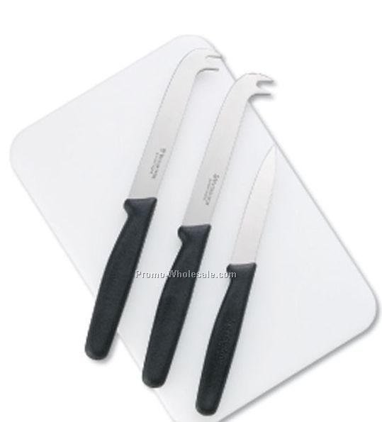 4 Piece Stamped Cheese And Fruit Knives Set
