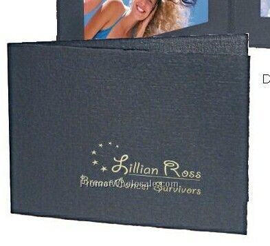 4"x6" Black Horizontal Double-sided Portrait Folder