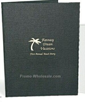 4"x6" Black Horizontal Portrait Folder