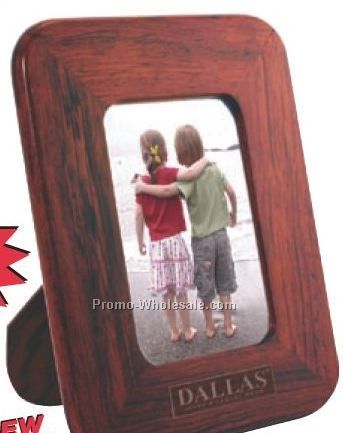 4"x6" Rosewood Photo Frame With Easel Back