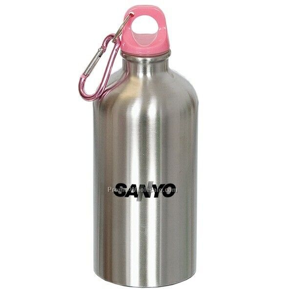 500 Ml Stainless Steel Water Bottle W/ Carabiner