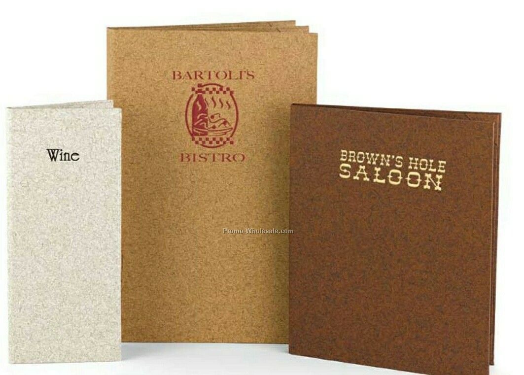 6 View Book Style Cork Menu Cover (5-1/2"x8-1/2")