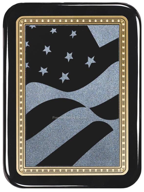 7" X 9" Flag Plate Plaque