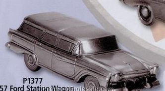 7-3/4"x3"x2-1/2" Antique 1957 Ford Station Wagon Automobile Bank