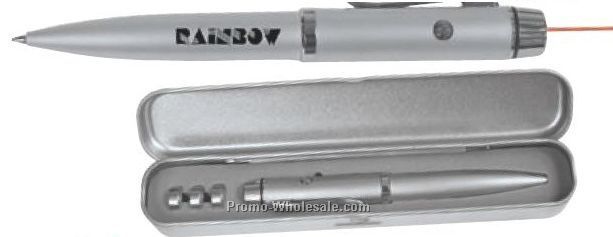 7"x1-1/4"x3/4" Jumbo Laser Light Pen With Aluminum Gift Box