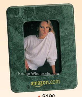 7"x5-1/2" Green Marble Photo Frame (3-1/2"x5") (Sandblast)