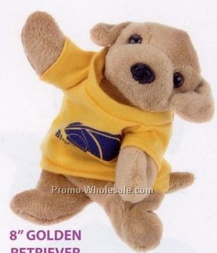 8" Laying Golden Retriever Beanie Animal