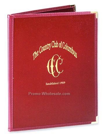 8-1/2"x14" Pajco Menu Cover With Clear Pockets-2 View