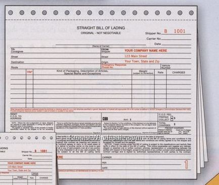 8-1/2"x7" 3 Part Bill Of Lading