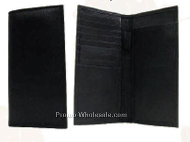 8-3/4cmx18cm Lambskin Double Checkbook Wallet W/Credit Card Pockets