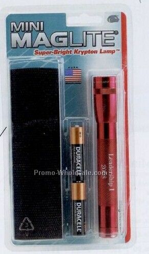 AA Mini Mag-lite Flashlight Nylon Holster Combo Pack