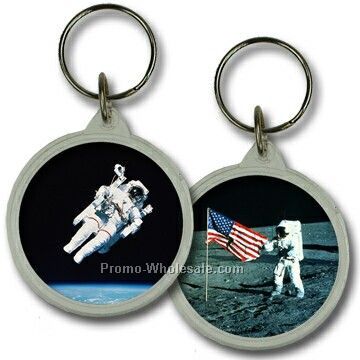 Acrylic Round (1.75" Dimeter) Key Chain; Custom 3d Lenticular Image