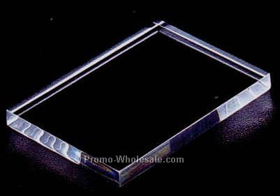 Acrylic Specialty Base (Beveled Top) 1/2"x6"x3" - Clear